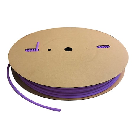 Heat Shrink Tube, Thin Wall, 2:1 I.D. Shrink Ratio, 3/32 in I.D. Before Shrinking, Purple, 500 ft